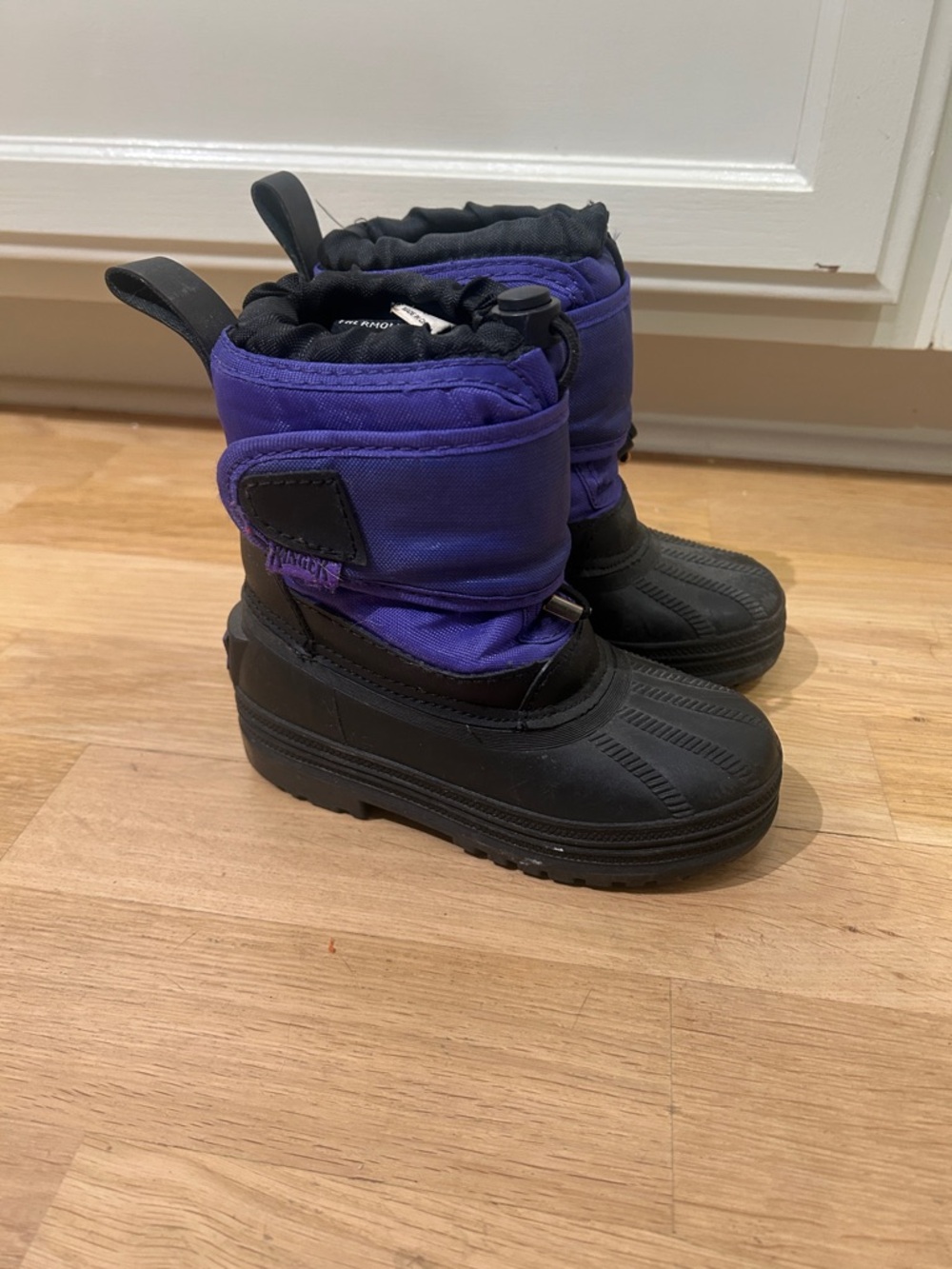 Toddler Purple Black Winter Snow Boots